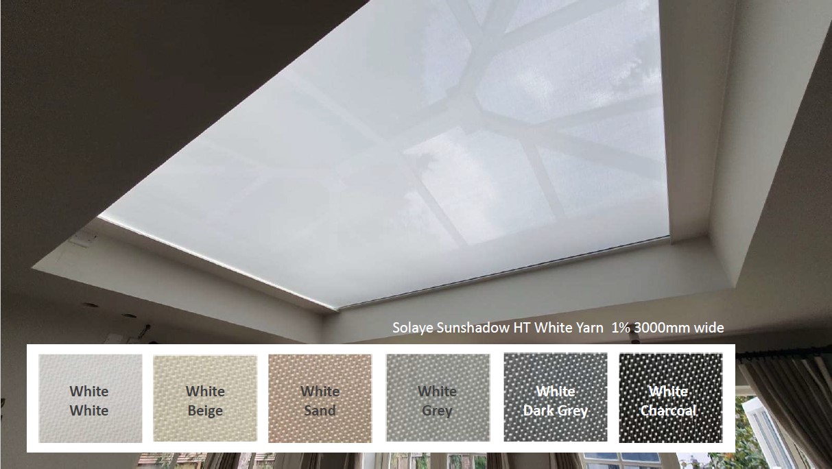 Electric roof lantern blinds