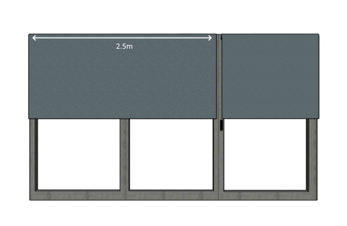 3-Panel bi-fold door blinds confugrations 