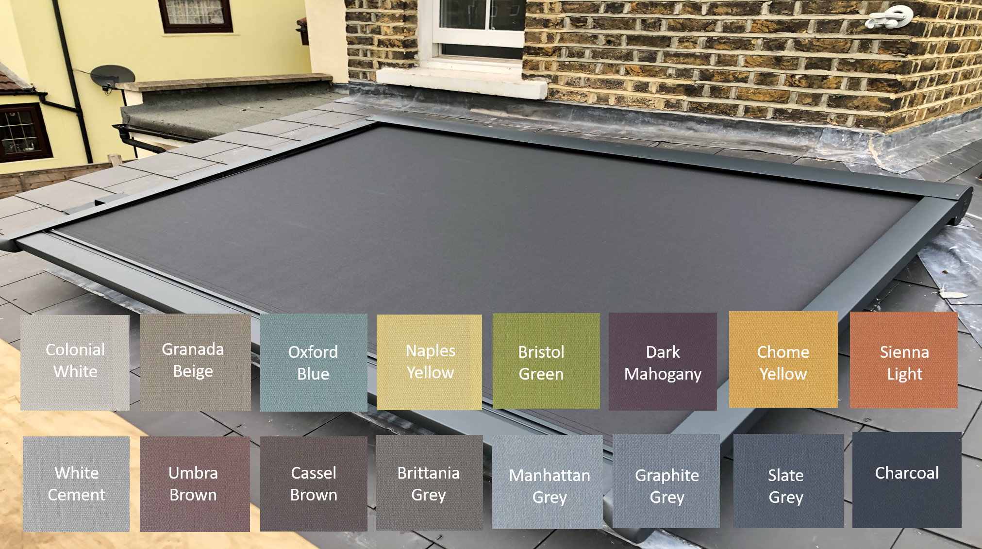External Rooflight Blinds Colour Selection