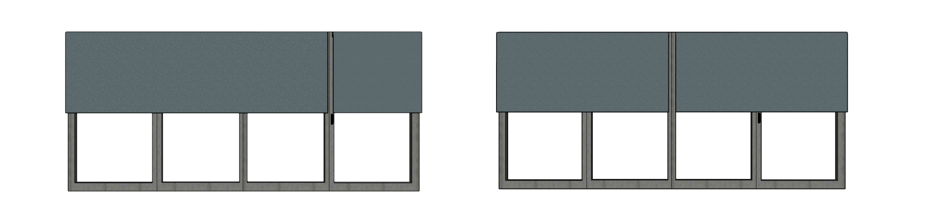 4-panel bi-fold door blinds