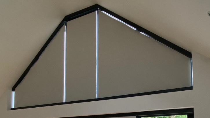 Triangular blinds, gable end blinds, electric blinds